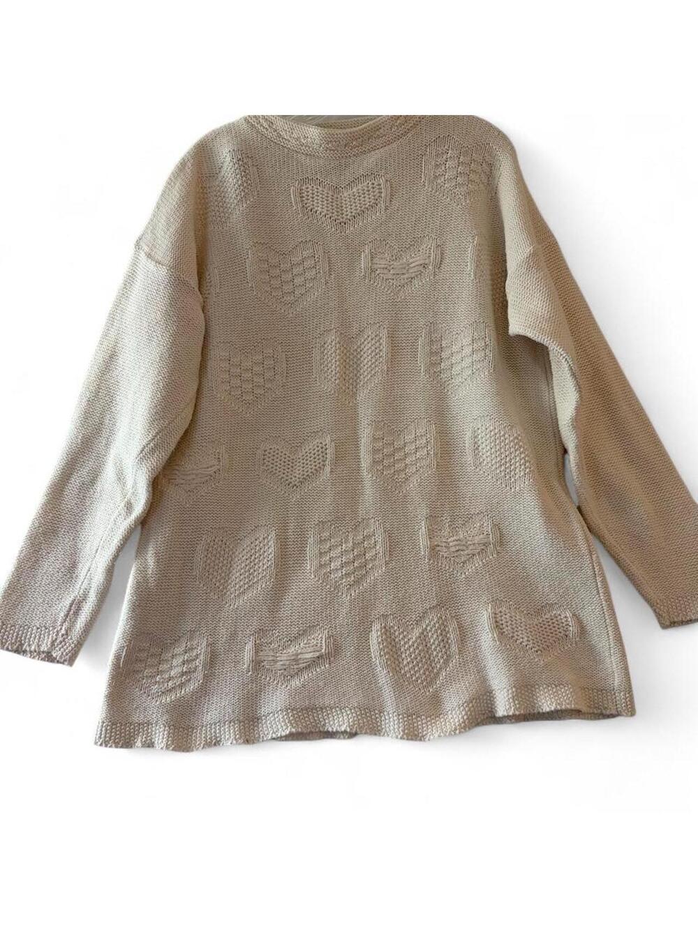 Unbranded Women's Cream and White Jumper